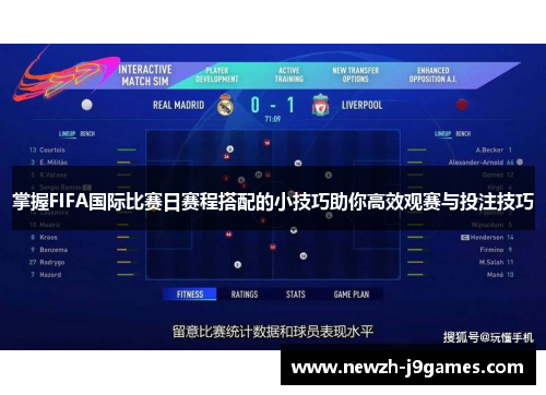 掌握FIFA国际比赛日赛程搭配的小技巧助你高效观赛与投注技巧 掌握FIFA国际比赛日赛程搭配的小技巧助你高效观赛与投注技巧